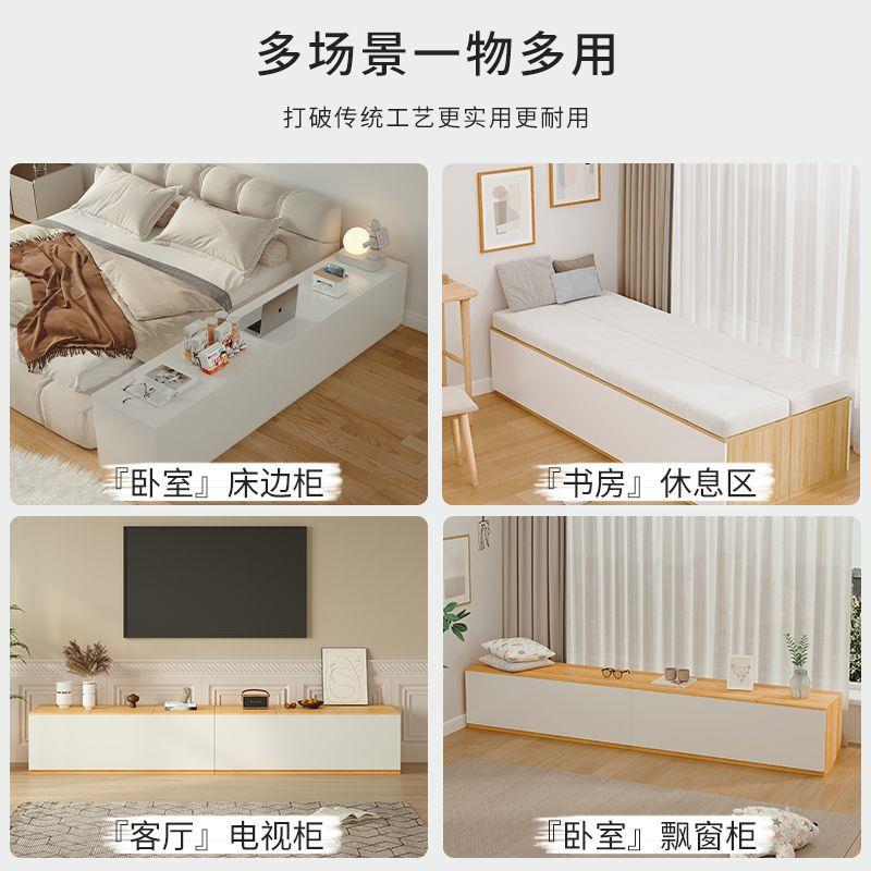 简易落地式衣柜卧室长条柜靠墙置物收纳缝隙柜床尾床头夹缝储物柜