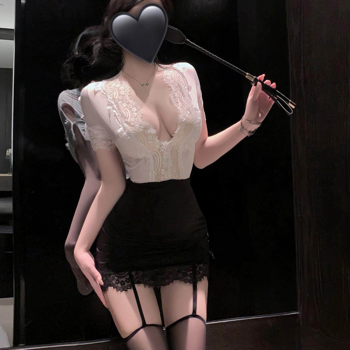 纯欲蕾丝秘书包臀裙制服诱惑情趣内衣性感御姐风羞耻趣味战袍qqny