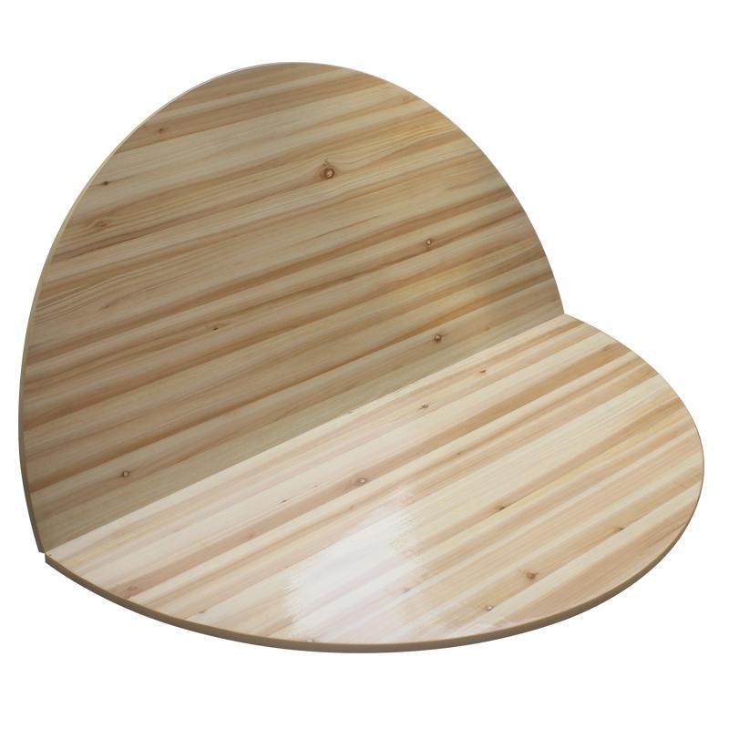 家用酒店实木杉木大圆桌面板加转盘饭店酒席折叠圆形餐桌圆台