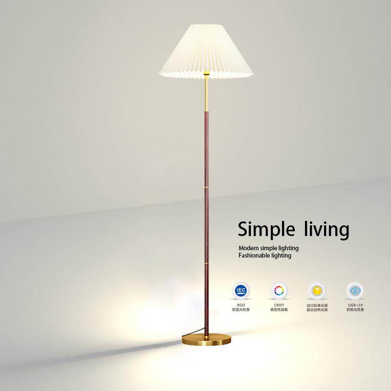 百褶落地灯客厅沙发边书房卧室床头轻奢创意简约美式复古立式台灯