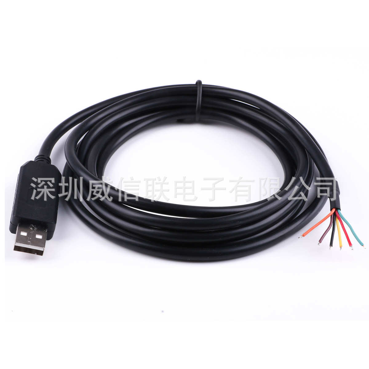 FTDI USB转6芯 6P 脱皮 RS232串口转换线 USB-RS232-WE-1800-BT