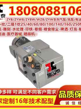 风ZYB140A真空压力BMW复合气泵/空泵5.5KWc粮食除尘nc无油真泵
