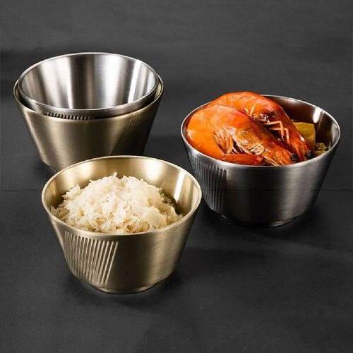 Anti Scald Stainless Steel Bowl Stackable Wide Mouth