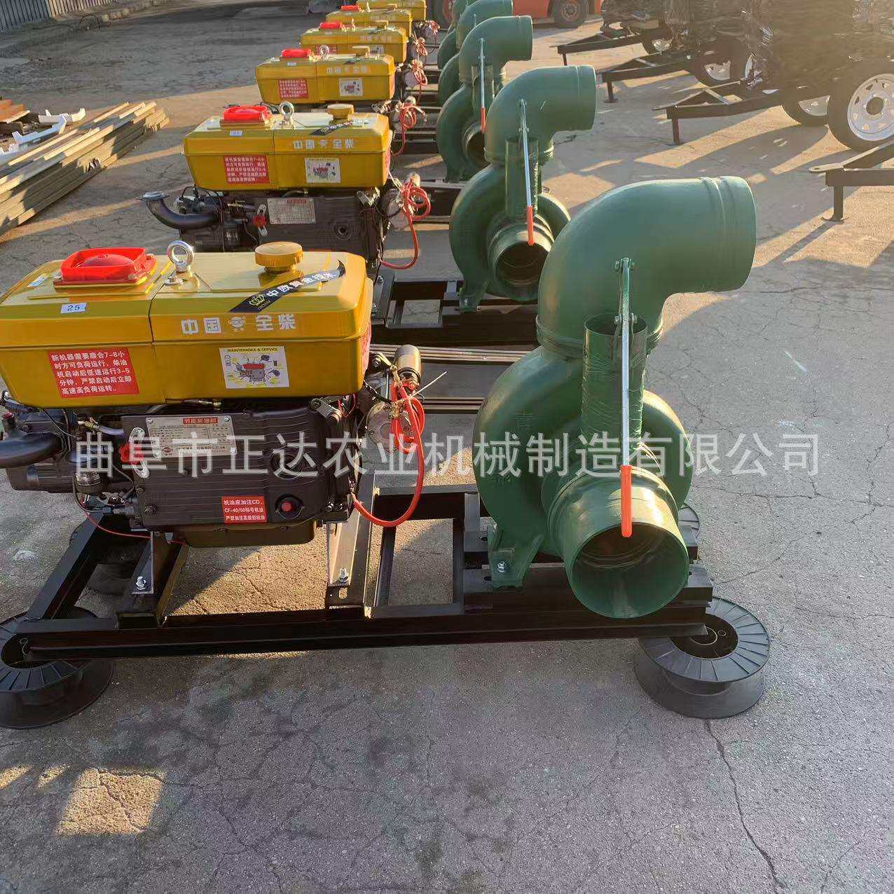 加大口径柴油机混流泵 8寸河道清淤抽水泵 移动电机款离心泵