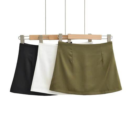 Short skirt, anti glare, micro elastic, hip hugging,