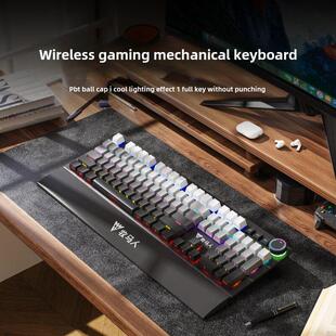 牧马人K200有线机械键盘和鼠标设置侧面雕刻电子竞技游戏桌面电脑