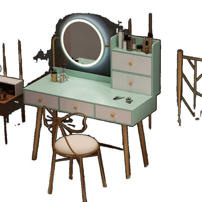 梳妆台卧室 收纳柜一体化妆台网红ins风带灯现代简约小型,住宅家具,梳妆台/桌,淘宝优惠券,粉丝福利购,淘宝优惠卷