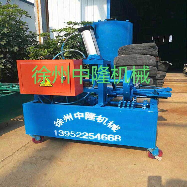 废旧轮胎双面切割机 废旧轮胎炼油辅助产品双面同时切割
