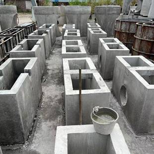 单双篦雨水井钢筋混凝土井筒雨水检查井井底座水泥井盖预制检查井