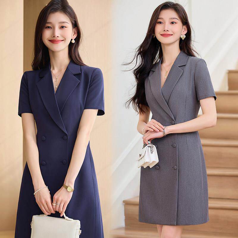 职业洋装主持人正装裙时尚气质珠宝店医美工作服美容院金店工装