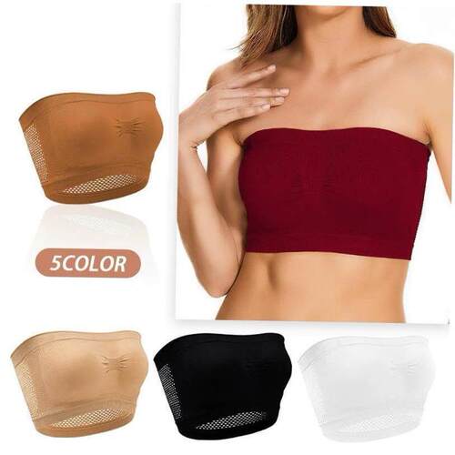 Large Size Women Strapless Bralette Non-Padded Tube Top Bra