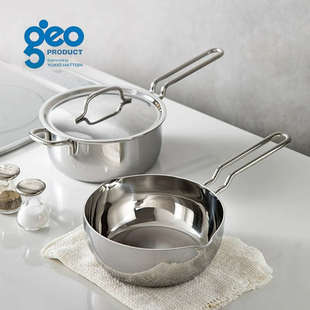 日本制进口宫崎制作所片手锅七层不锈钢雪平锅奶锅加厚单柄家用