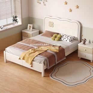 全木儿童床橡木床奶实油OWM风1.m5孩卧室家用女孩1.2m小户型公男
