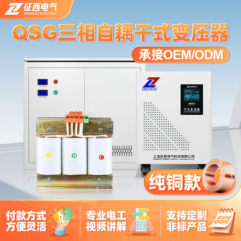 三相干式自耦变压器8114066080变220转200铜线伺服升压