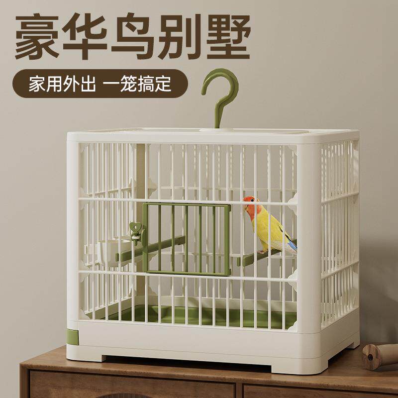竹制绣眼鸟笼方形笼子麻雀珍珠贝子靛颏文鸟竹子鸟笼精品