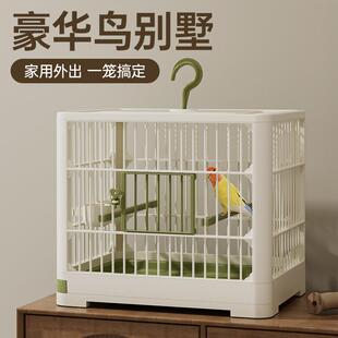 竹制绣眼鸟笼方形笼子麻雀珍珠贝子靛颏文鸟竹子鸟笼精品