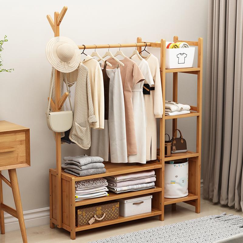 衣帽架卧室挂衣架落地家用架子衣架房间多功能衣服置物架简易简约