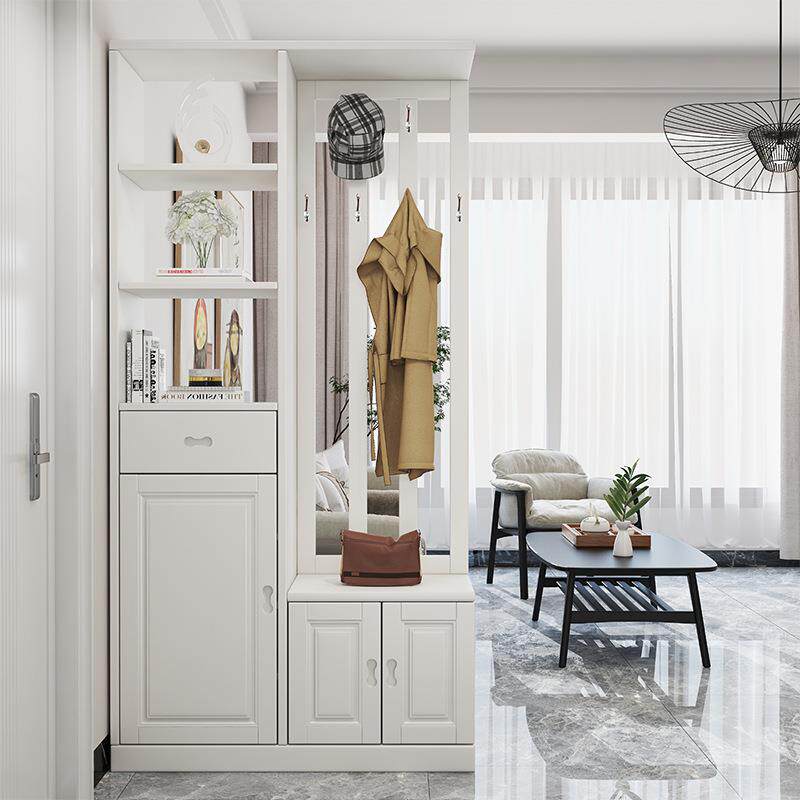 新款直销实木现代中式酒柜入户玄关柜鞋柜一体间厅柜家用收纳柜隔