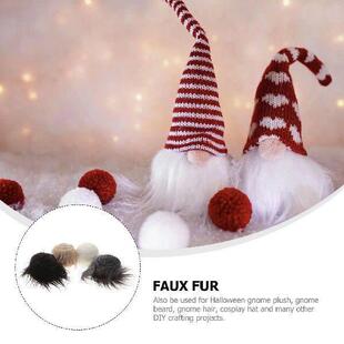 Faux Beard Shaggy Fabric Hats Fur Artificial Pcs Fluffy