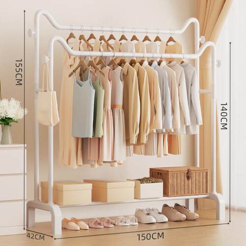 LC3【一周内2900+人拼单】晾衣架落地立式衣帽架宿舍衣架简易家用