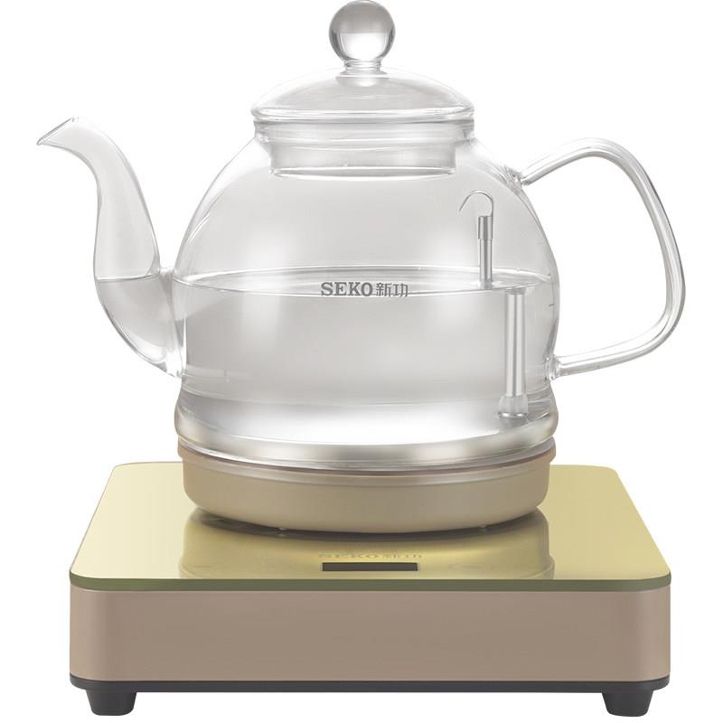 eko新功 W13快壶茶烧水煮壶一体全自台动底部上水电泡S茶炉家用W1