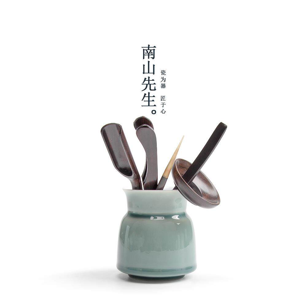 南山先生 初见青山茶道六君子套装黑檀木茶针茶夹子茶道配件家用
