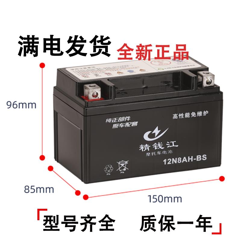 摩托车电瓶12v免维护125踏板车110弯梁跨骑5A7A9通用干电瓶蓄电池