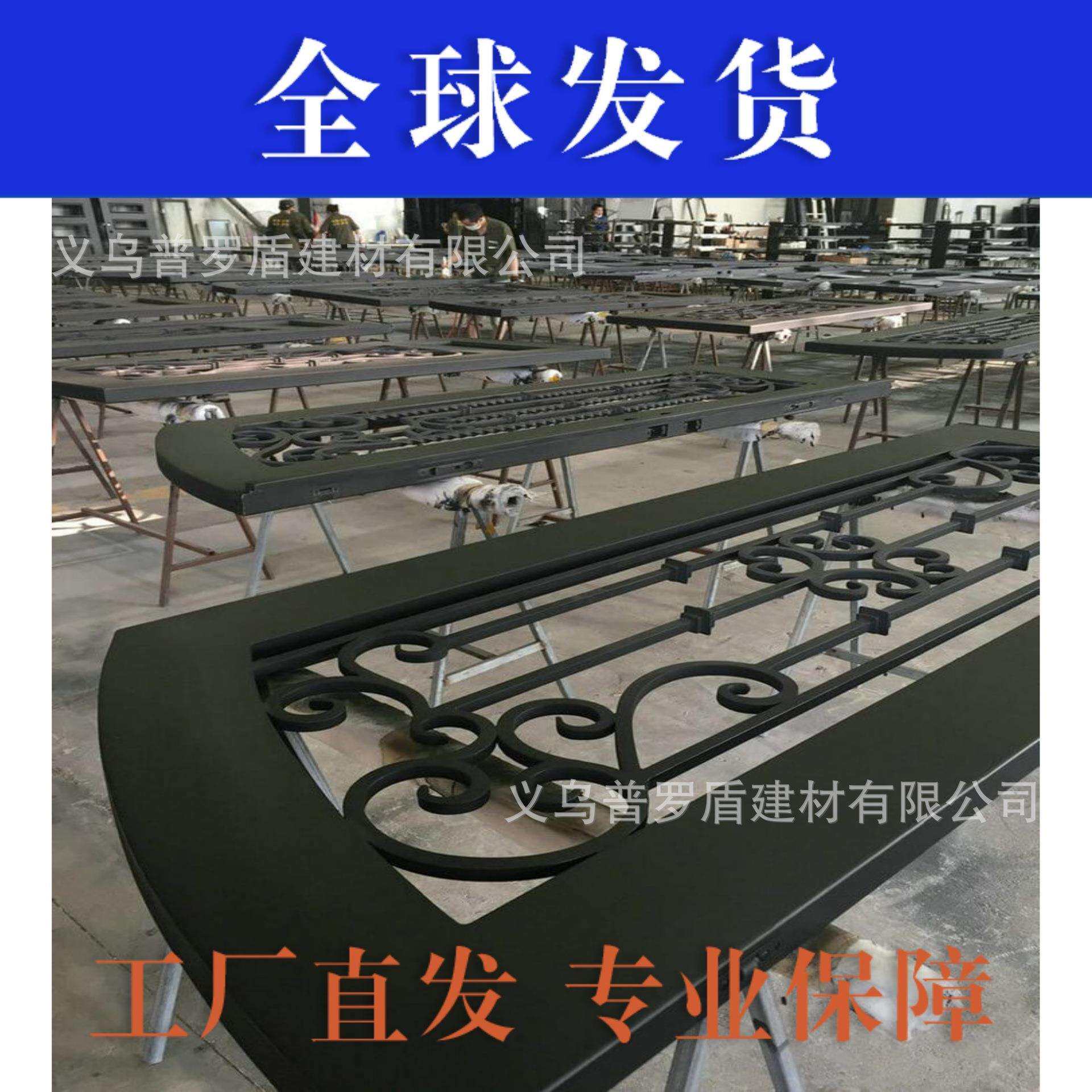 法式铁艺拱形复古极窄圆弧玻璃双开隔断大门店铺烤漆对开门别墅大