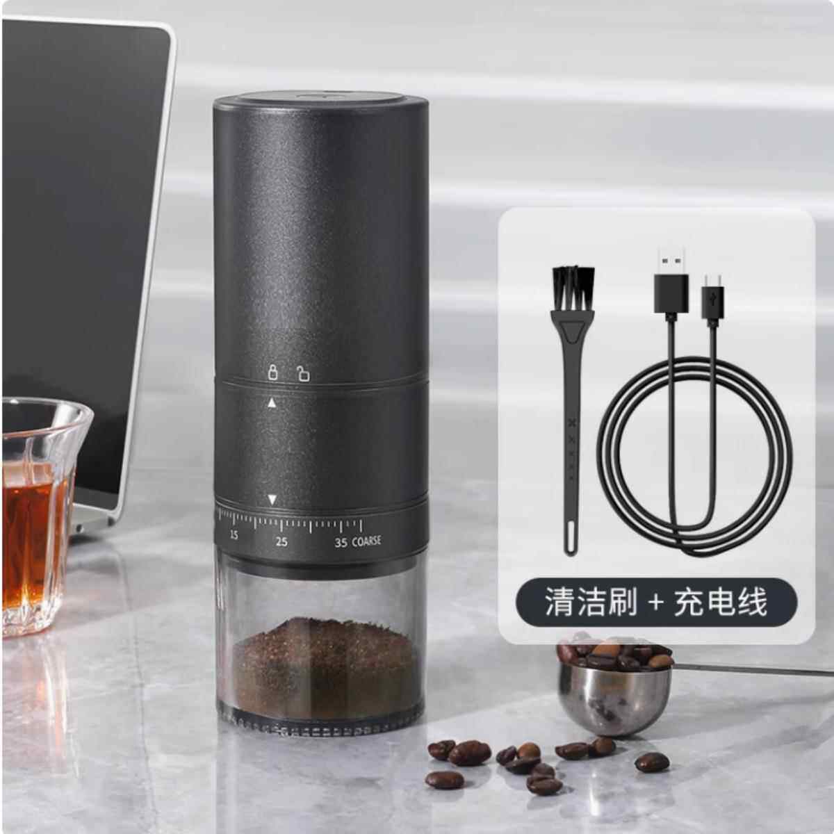 豆机外节钢芯CNC电动咖啡携豆调研磨机家用CNC磨钢芯便手991磨咖
