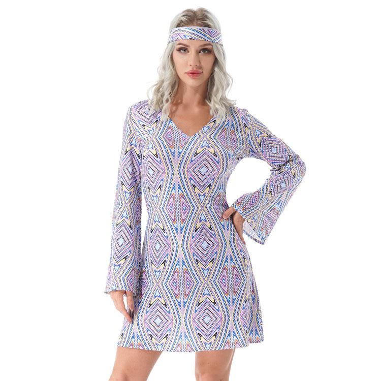 Womens Halloween Party Dance Costume Pullover Trumpet
