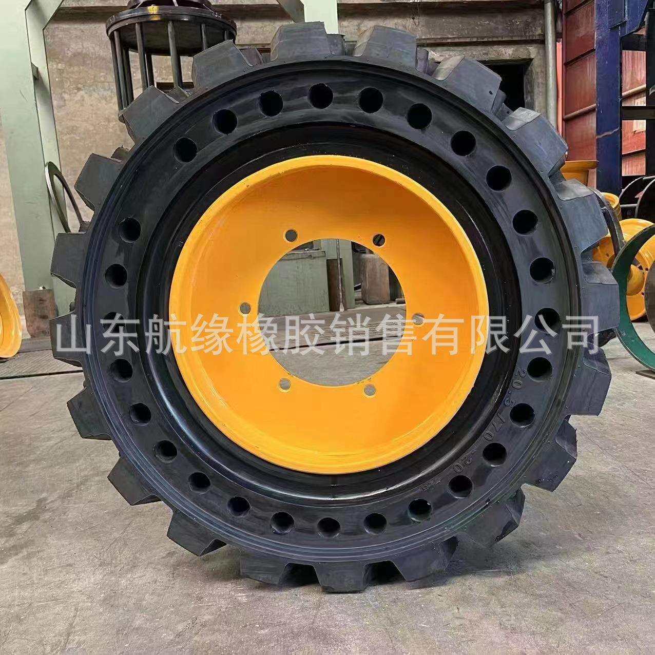 装载机实心轮胎16/70-24可配钢圈16/70-20 20.5/70-16铲车实心胎