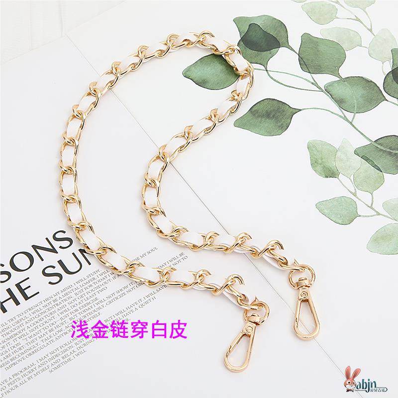 女包链条肩带配件金属包带穿白皮包包链子金色金属链斜挎包包带子