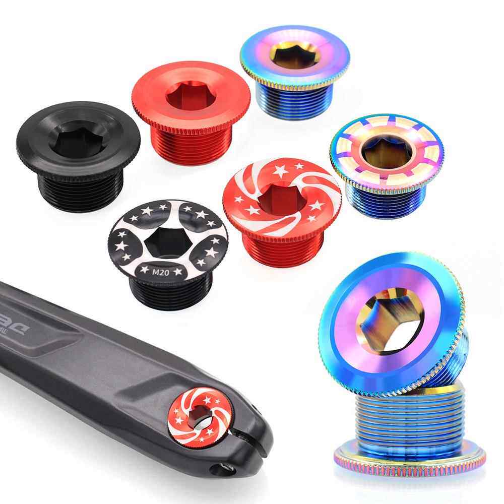 铝合金山地车公路自行车牙盘曲柄盖M18 M20一体中空曲柄螺丝IXF