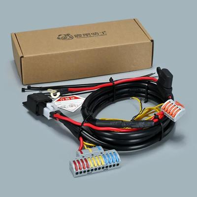 摩托车分线器踏板车GPS射灯usb快速接线12V40A防亏电acc一进四出