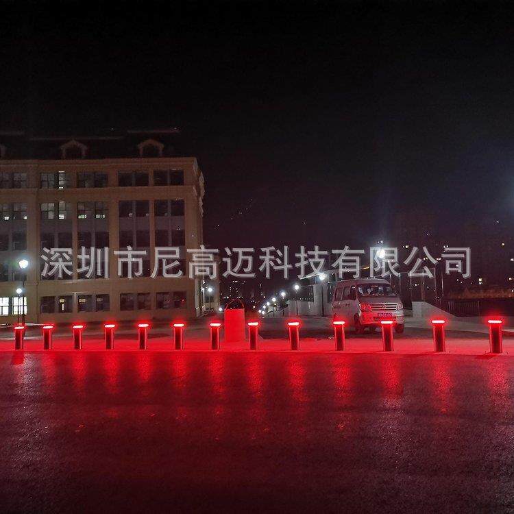 商丘全自动液压升降柱路障学校影剧院大门防冲撞桩固定可拆卸护柱