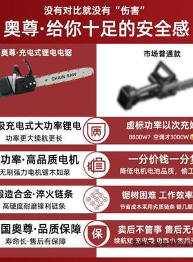 电子锯树家用伐木电砍树户ARH外多功能手提锯式充大马力锂电链锯