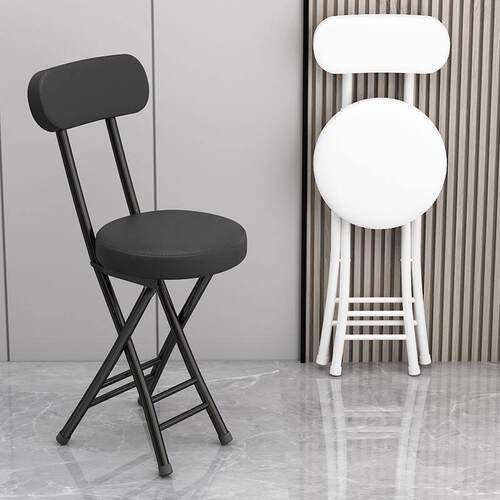 拉车反光杯 折叠椅子家用靠背软包椅简易书桌椅宿舍折叠凳阳台小