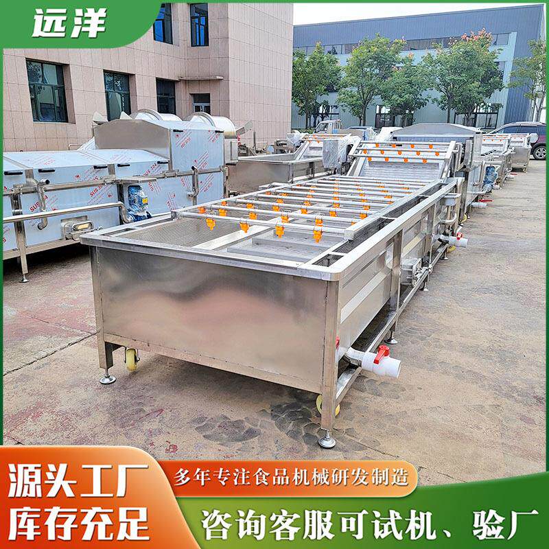 气泡清洗机商用大型瓜果肉类龙虾海产品果蔬洗菜机解冻机流水线