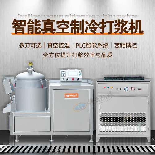商用不锈钢真空打浆机现货I小型实验室用的调速制浆打肉泥肉馅机