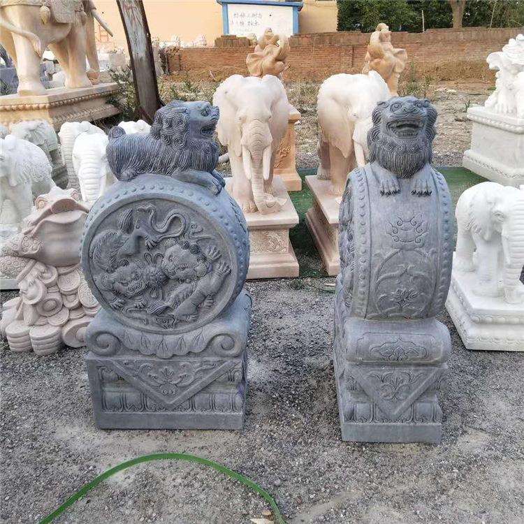 仿古石雕门墩抱鼓石貔貅门墩门鼓狮子麒麟门墩庭院摆设门前装饰