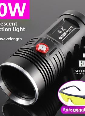 韩燕紫外手电筒Uv60W大功率365Nm紫光油染色瓷荧光检测黑光