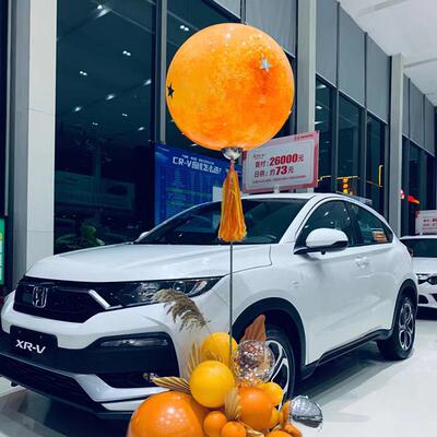 覆古流店苏气球立柱支架落空飘引汽车4地s路交车仪式装饰场景布置
