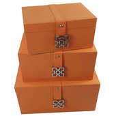 厂家直销现代简约皮质收纳盒.衣帽间.样板房摆件装 饰收纳盒可厂家