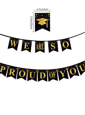 Graduation Season Theme Party Decor Congrats Grad Banner Bal