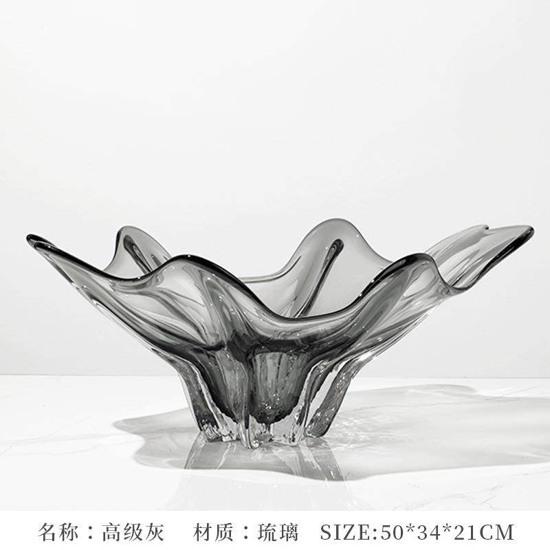 高档柏轻奢琉璃果盘高档简约水果盘茶客厅梵家摆用几餐桌装饰收纳,家居饰品,果盘/果篓,淘宝优惠券,粉丝福利购,淘宝优惠卷