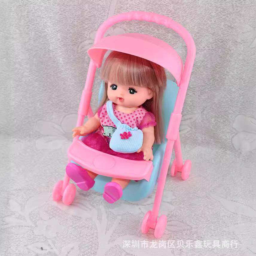 米露娃娃衣服配件小美乐手推车婴儿车 20-25厘米娃娃棉花玩偶适用