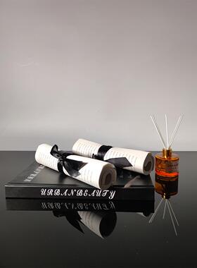 北欧创意英文乐谱书卷道具样板房间书房摆设现代软装饰品道具摆件