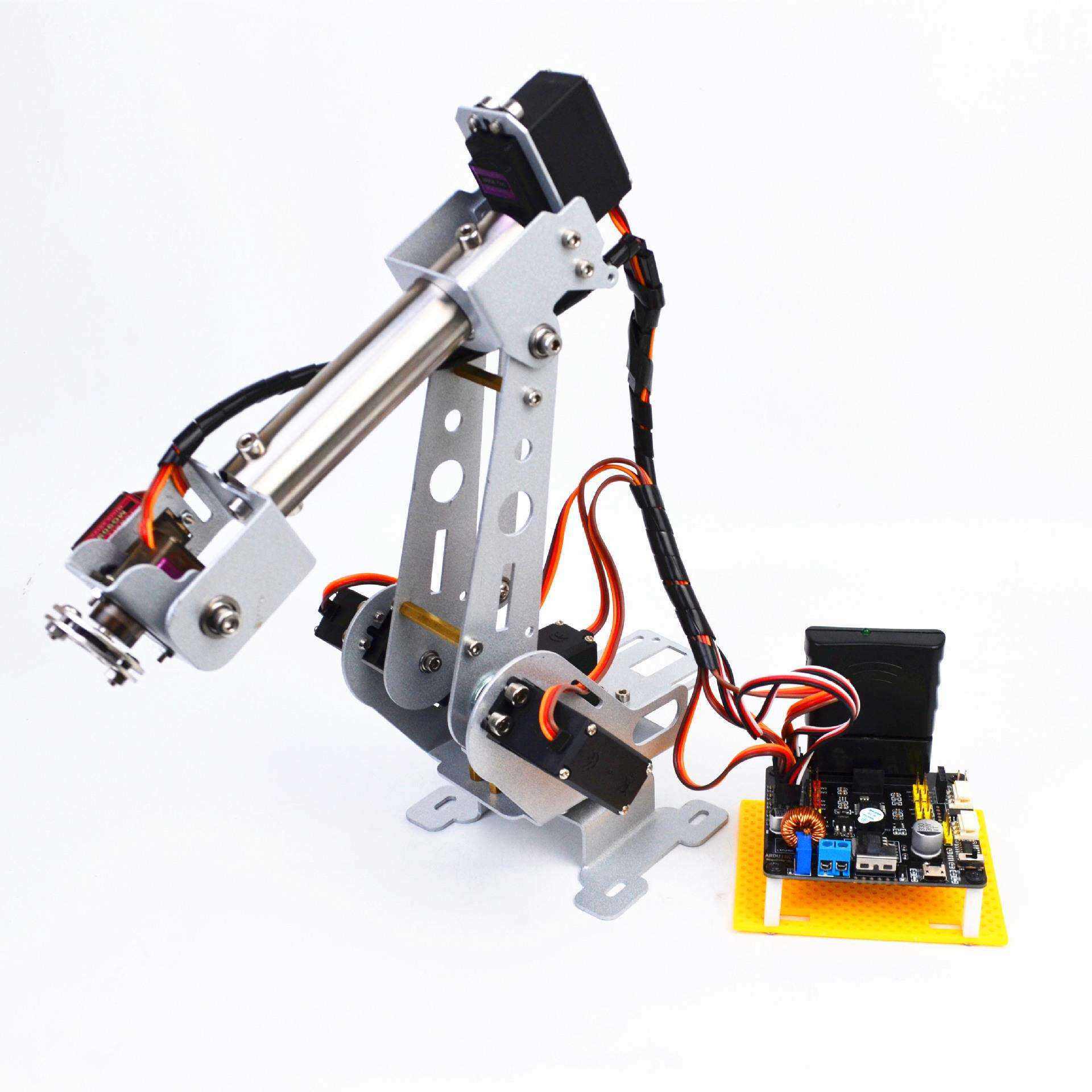 新款for arduino遥控PS2遥控不锈钢机械臂六自由度 6DOF机器人
