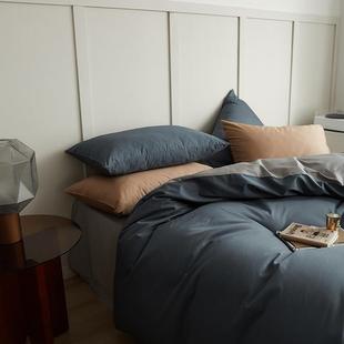 GCR奢100支长绒棉四件套全棉纯棉纯笠色宿舍床单轻床用被套床上品