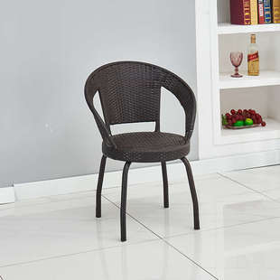 阳台藤椅小凳子藤条椅手工编织单人休闲椅滕椅老人靠背椅家用椅子